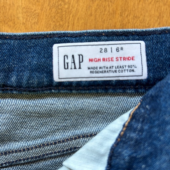 GAP High Rise Stride Wide Leg Jean Women’s 28 / 6 Regular Dark Wash. Worn Once! - Picture 7 of 14